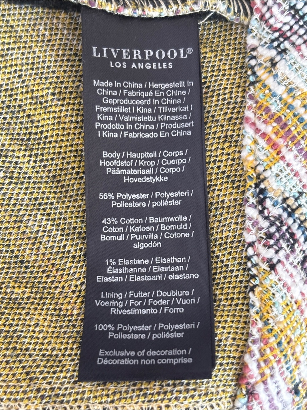 Liverpool Los Angeles Mustard Multi Textured Knit Zip Front Jacket Large - Picture 9 of 11